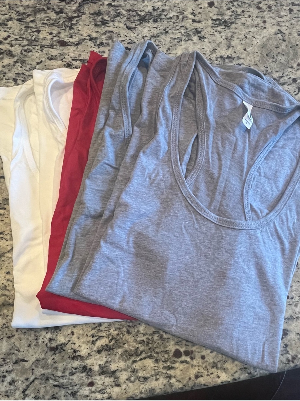 5 Women’s Racerback Tank Top - Gray, Red, White - Next Level Brand Size XL